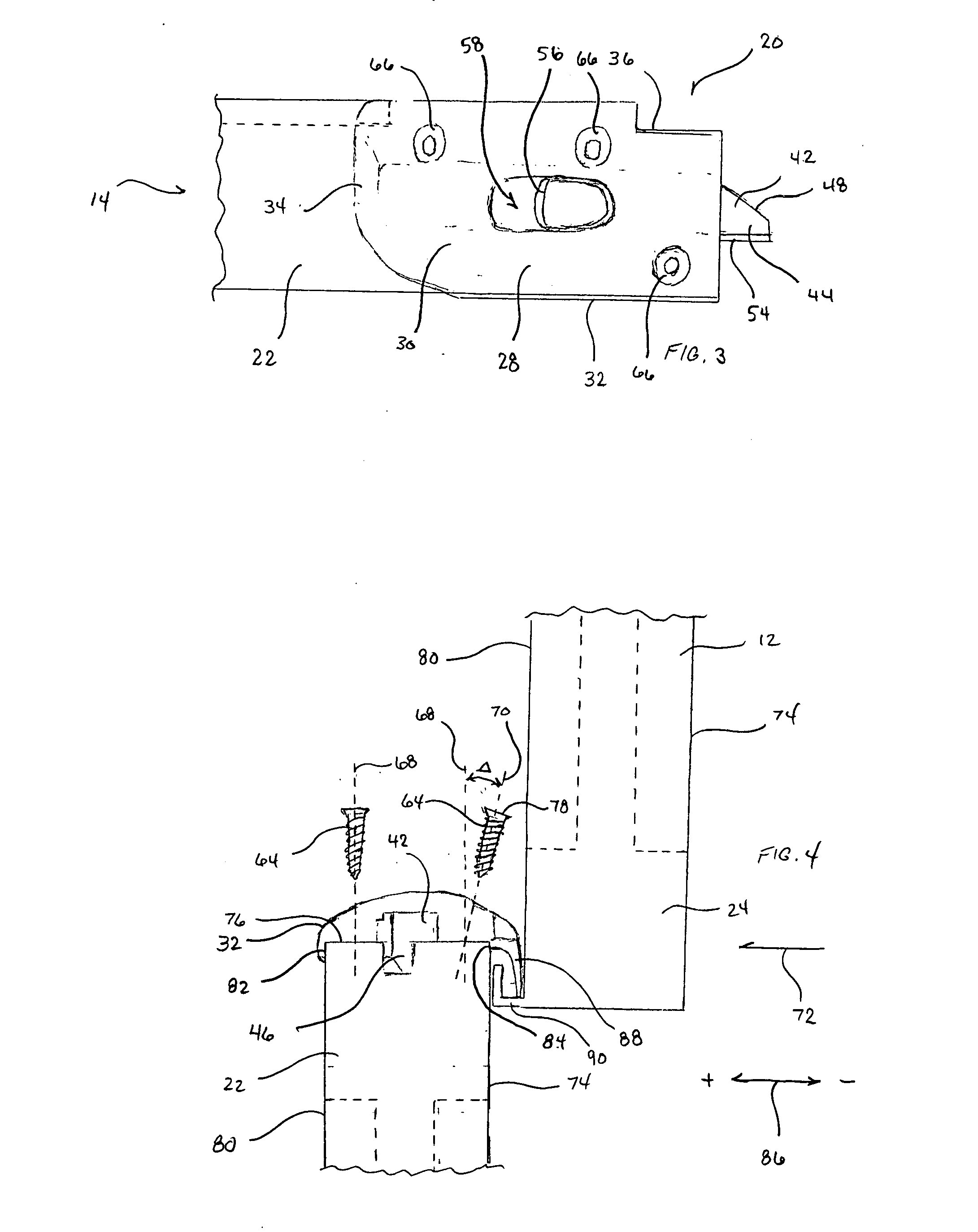 Latch mechanism with extended side wall