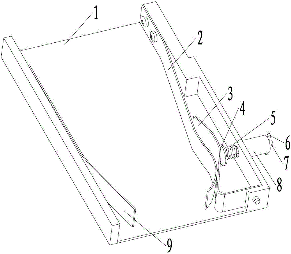 Medicine bottle pouring preventing device used for vertical type ultrasonic bottle washing machine