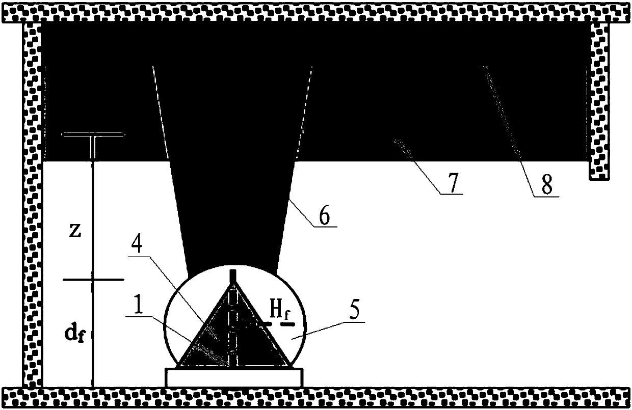 Analysis method for calculating influence range of fire