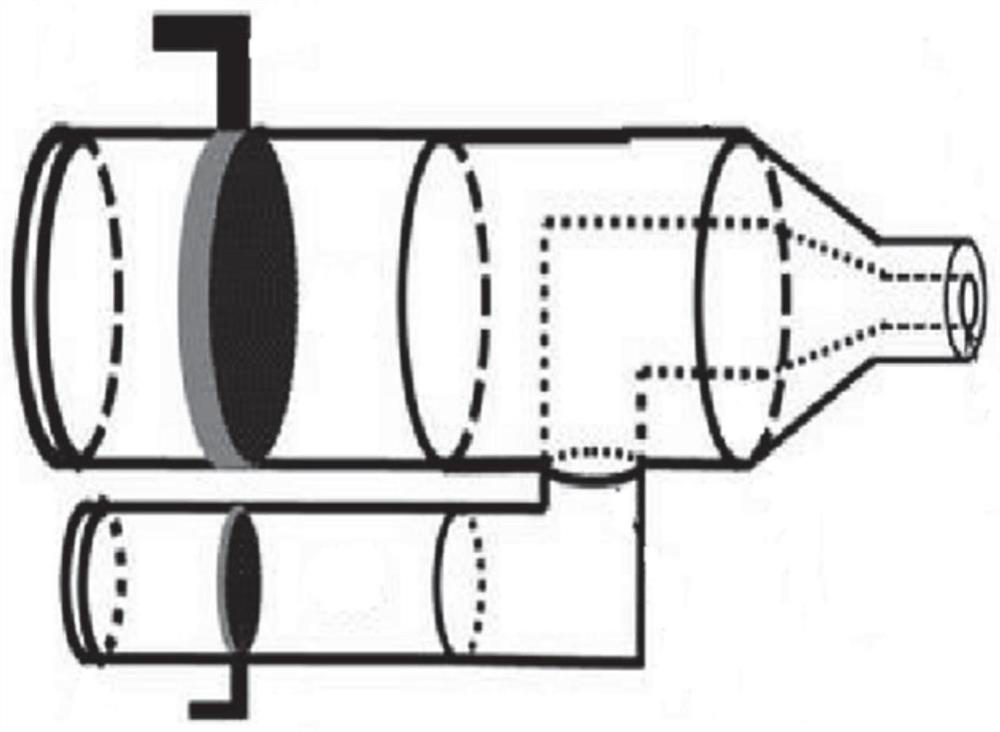 Fire-fighting device with outward-extending powder spraying opening