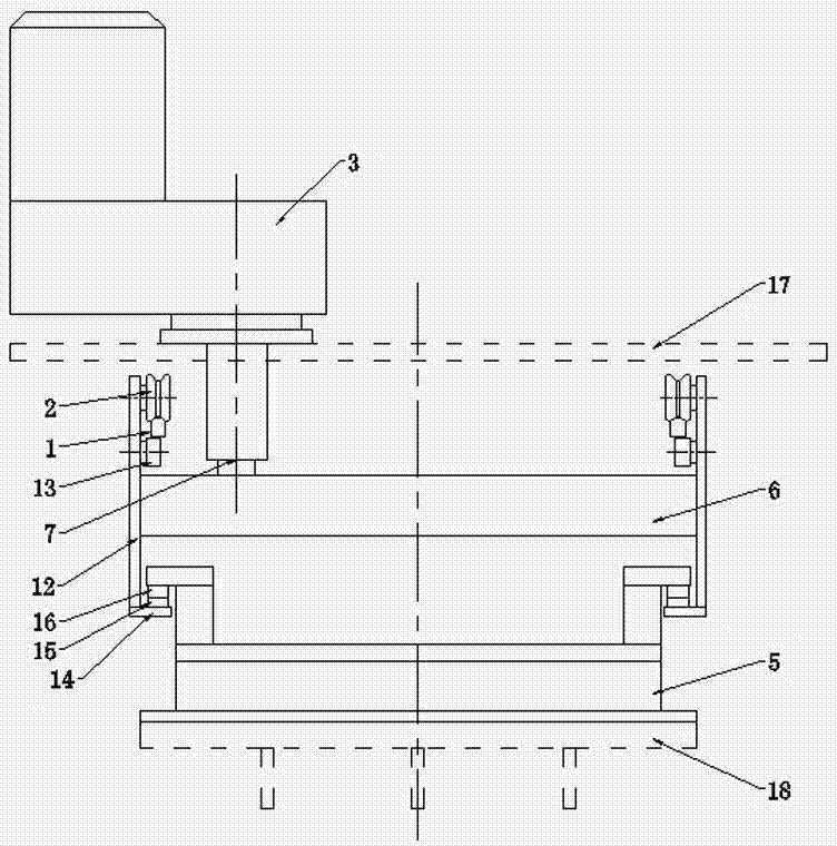 Driving mechanism for gas blowing cover of core-making machine