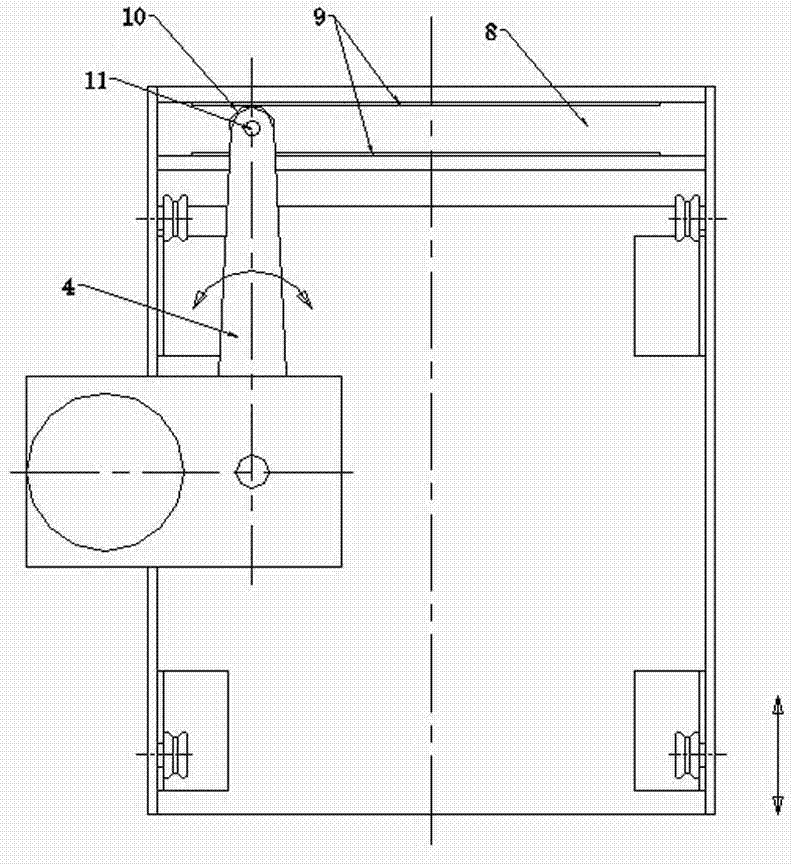 Driving mechanism for gas blowing cover of core-making machine