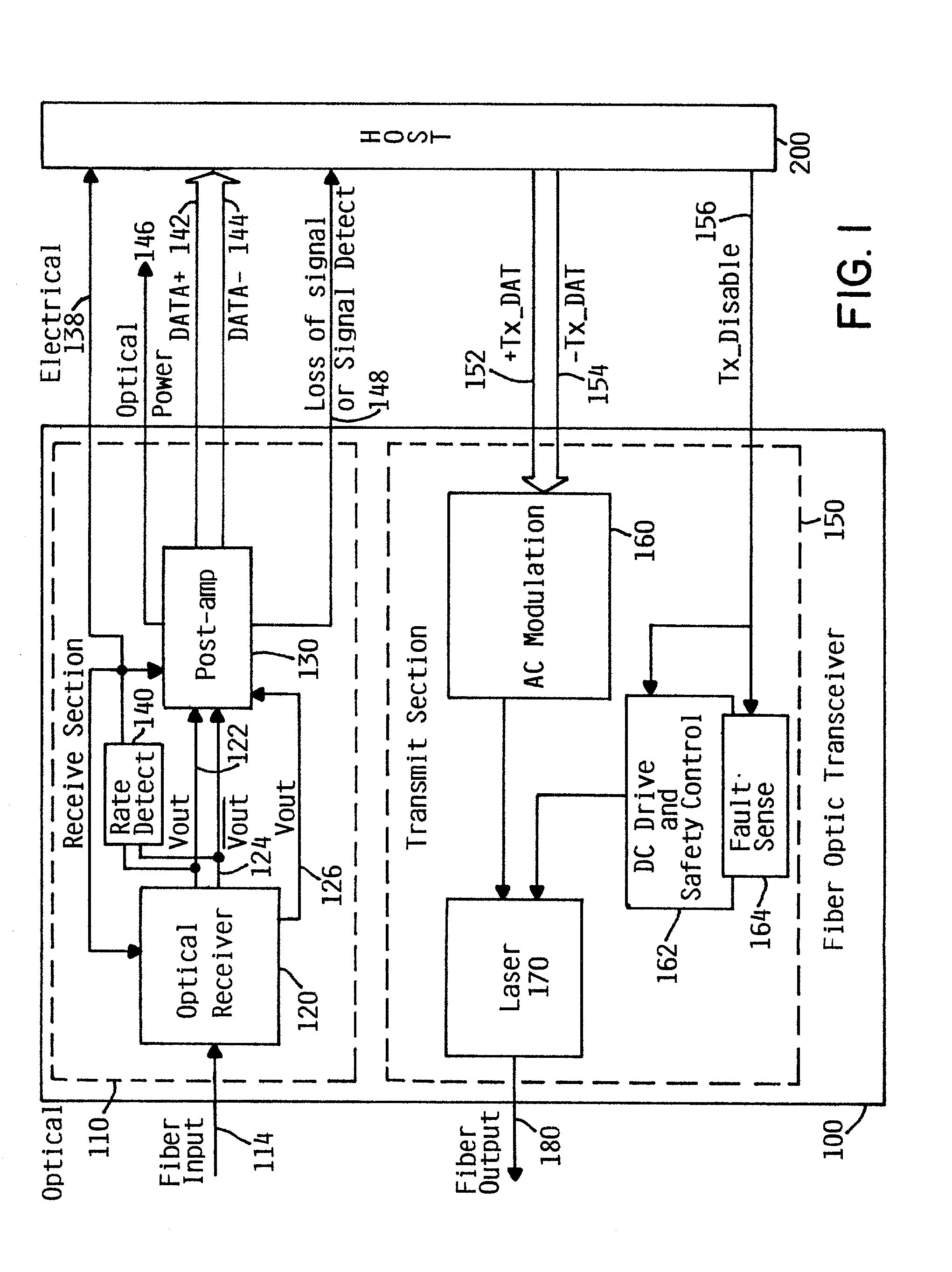 Detection of data transmission rates using passing frequency-selective filtering