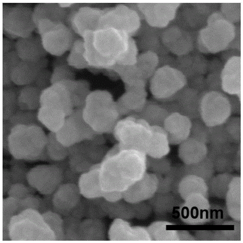 Method for preparing polymorphic gold nano-structure by using laser-inducing material through reduction