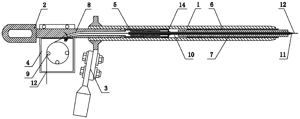 Carbon fiber composite core optical fiber conductor strain clamp