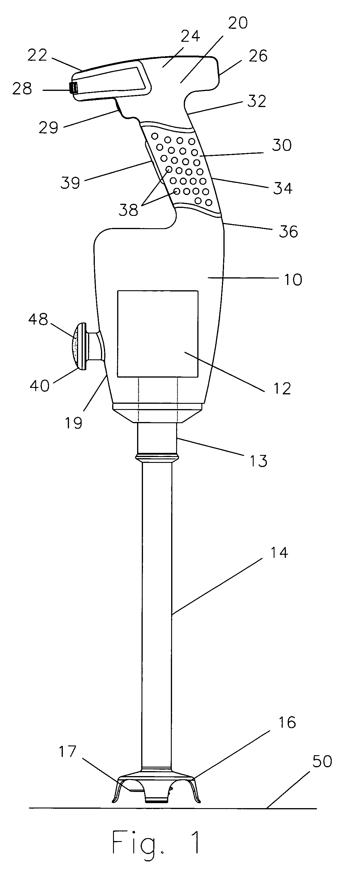 Dual handle immersion blender