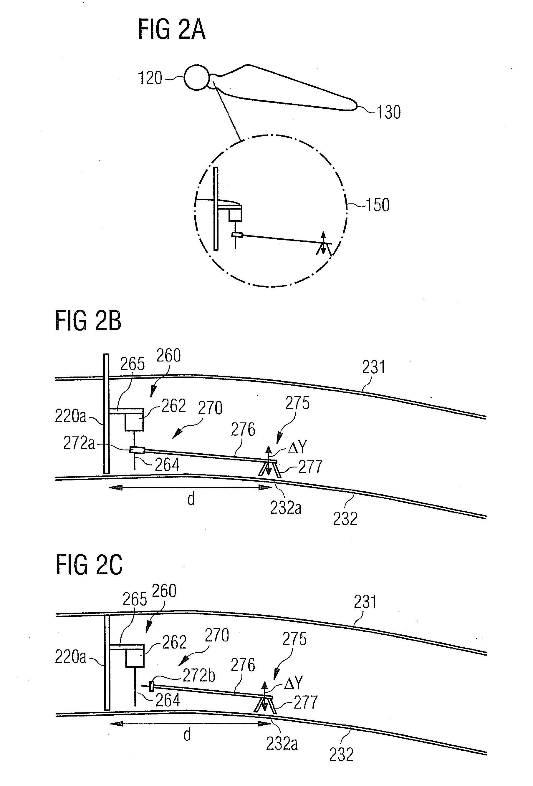 Blade deflection measurement with magnetostrictive sensor