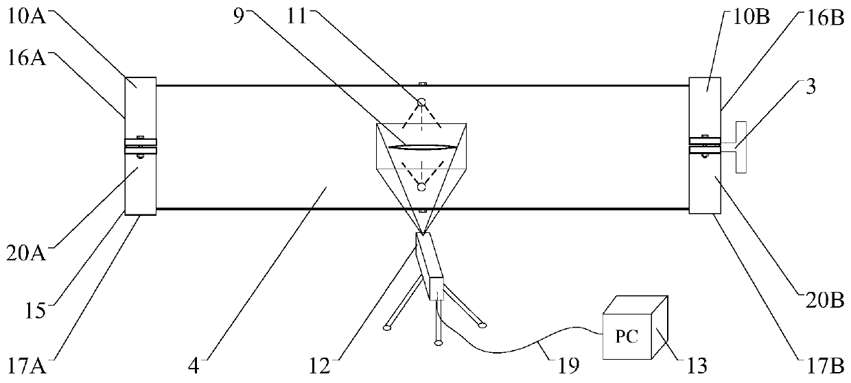 One-way hydraulically driven fully cracked pipeline fracture simulation experimental device and experimental method