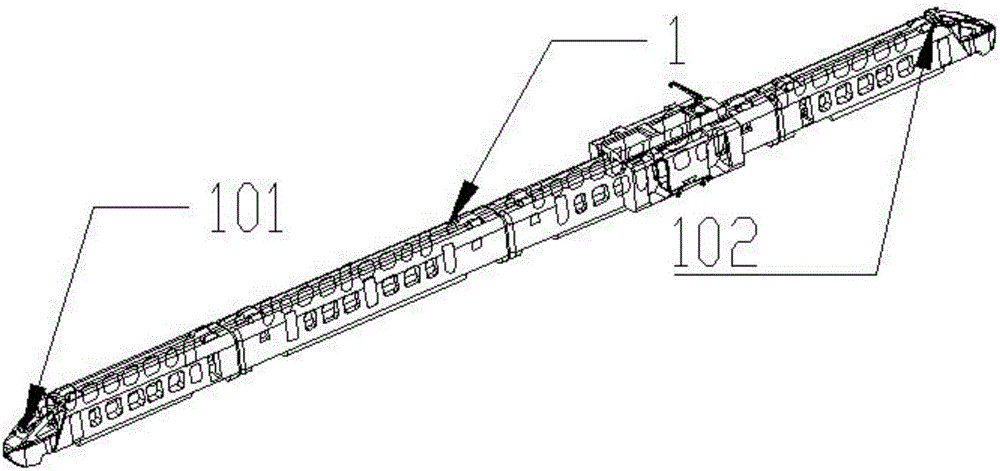 Non-stop train traffic scheme for loading and uploading passengers based on seamless docking