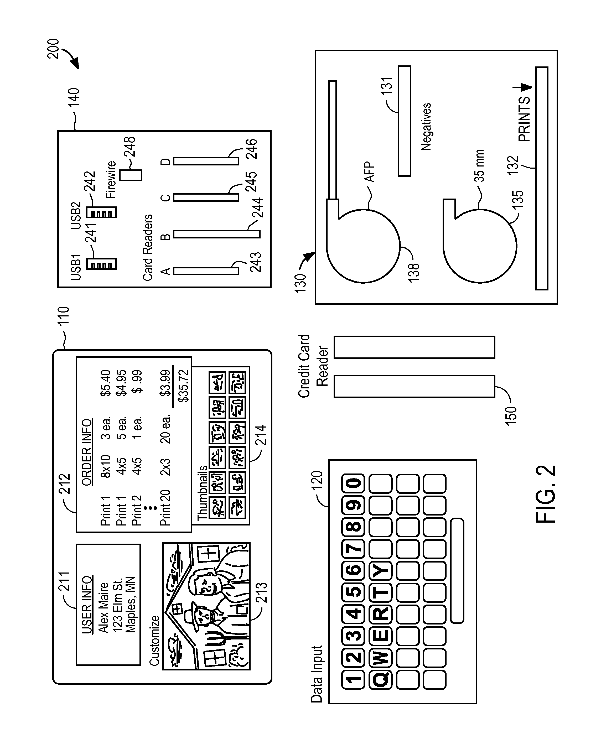 Method and system for collecting images from a plurality of customers