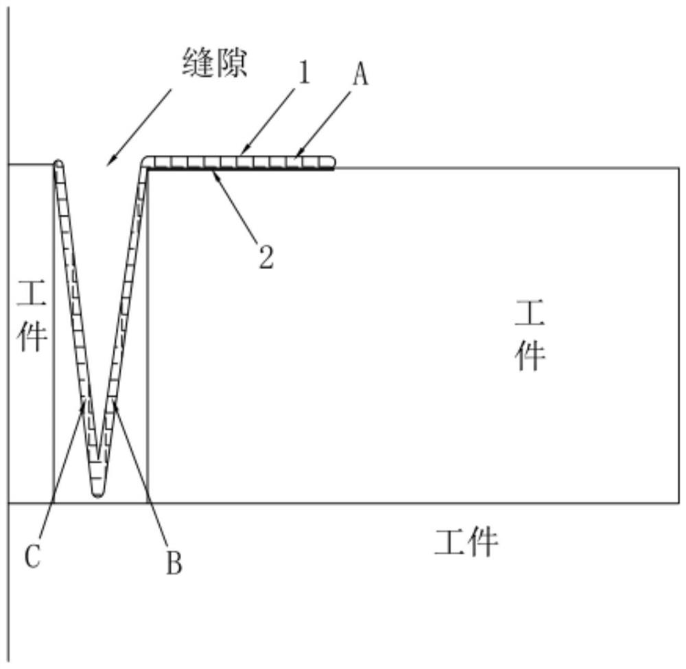 Sand blasting or spraying method for slit workpiece