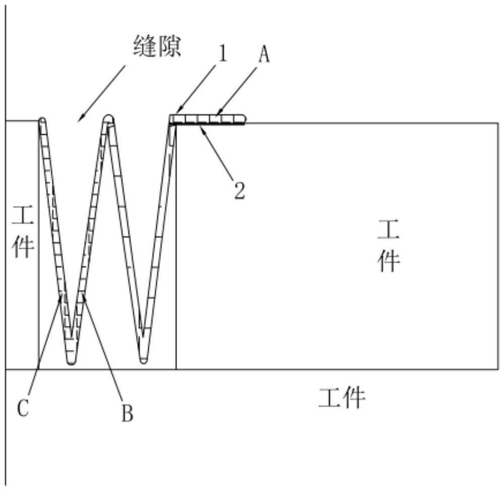 Sand blasting or spraying method for slit workpiece