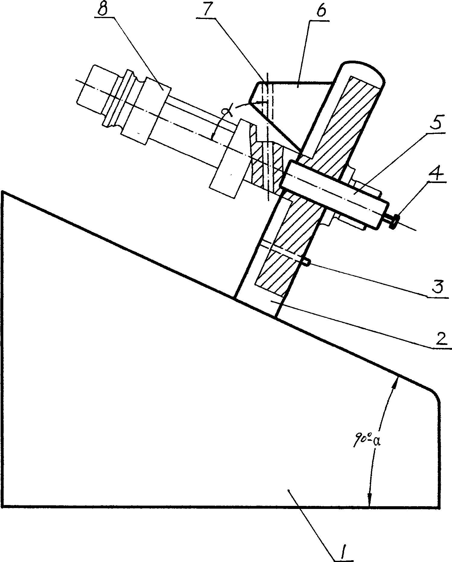 Camshaft flank hole processing clamp