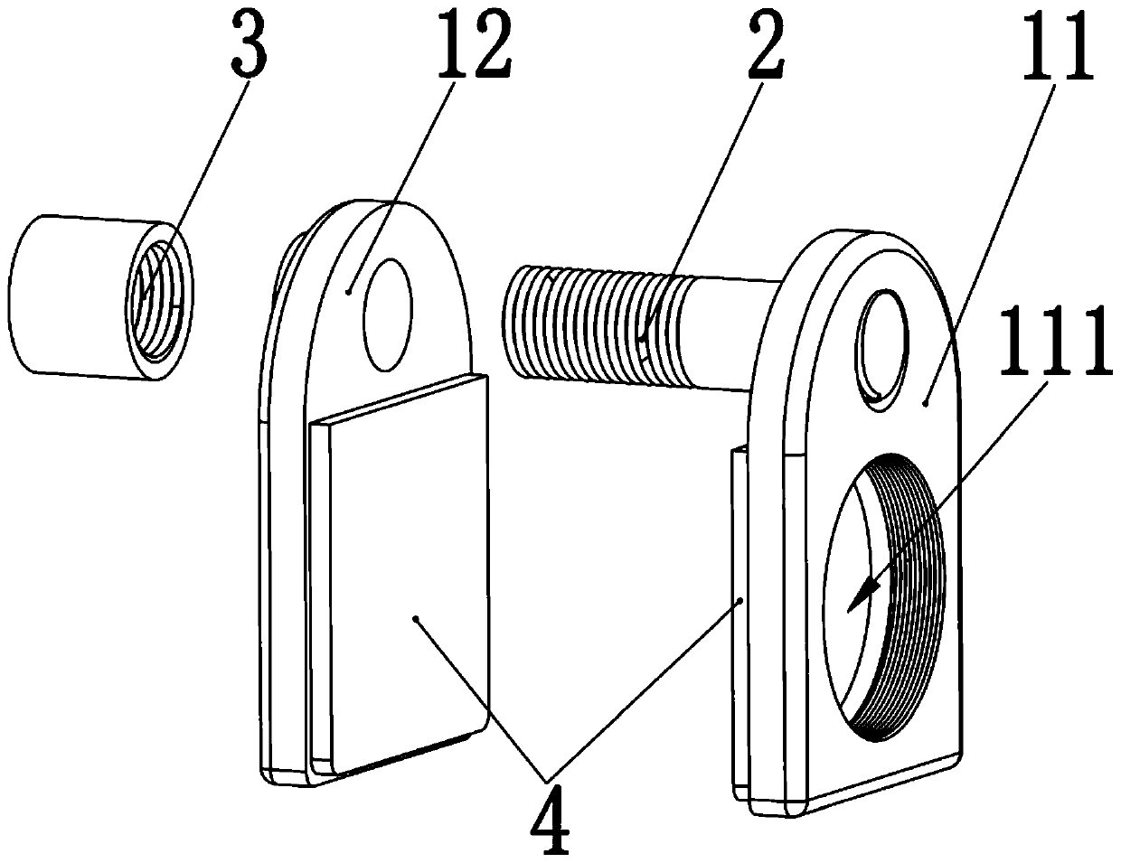 Fixing device for external lens of mobile phone and external lens