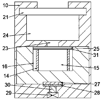 Vehicle-mounted solid-liquid separation excrement temporary storage device