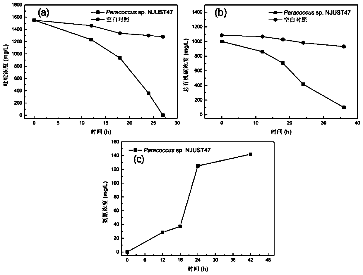 Bacterium-algae symbiotic system for enhancing pyridine biodegradation under microaerobic condition