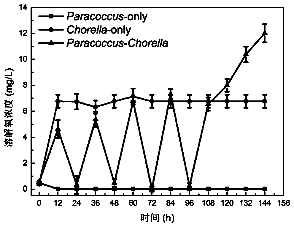 Bacterium-algae symbiotic system for enhancing pyridine biodegradation under microaerobic condition