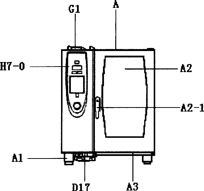 High-temperature high-humidity multifunctional food cooking furnace unit