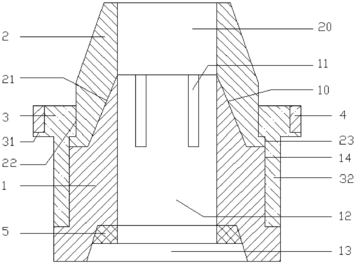 Conical nut for pipeline joint