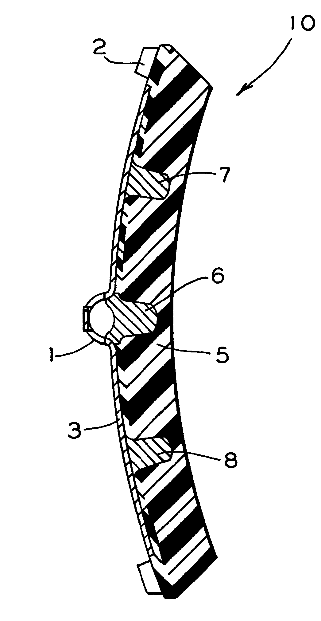 Brake shoe with insert bonded to backing plate