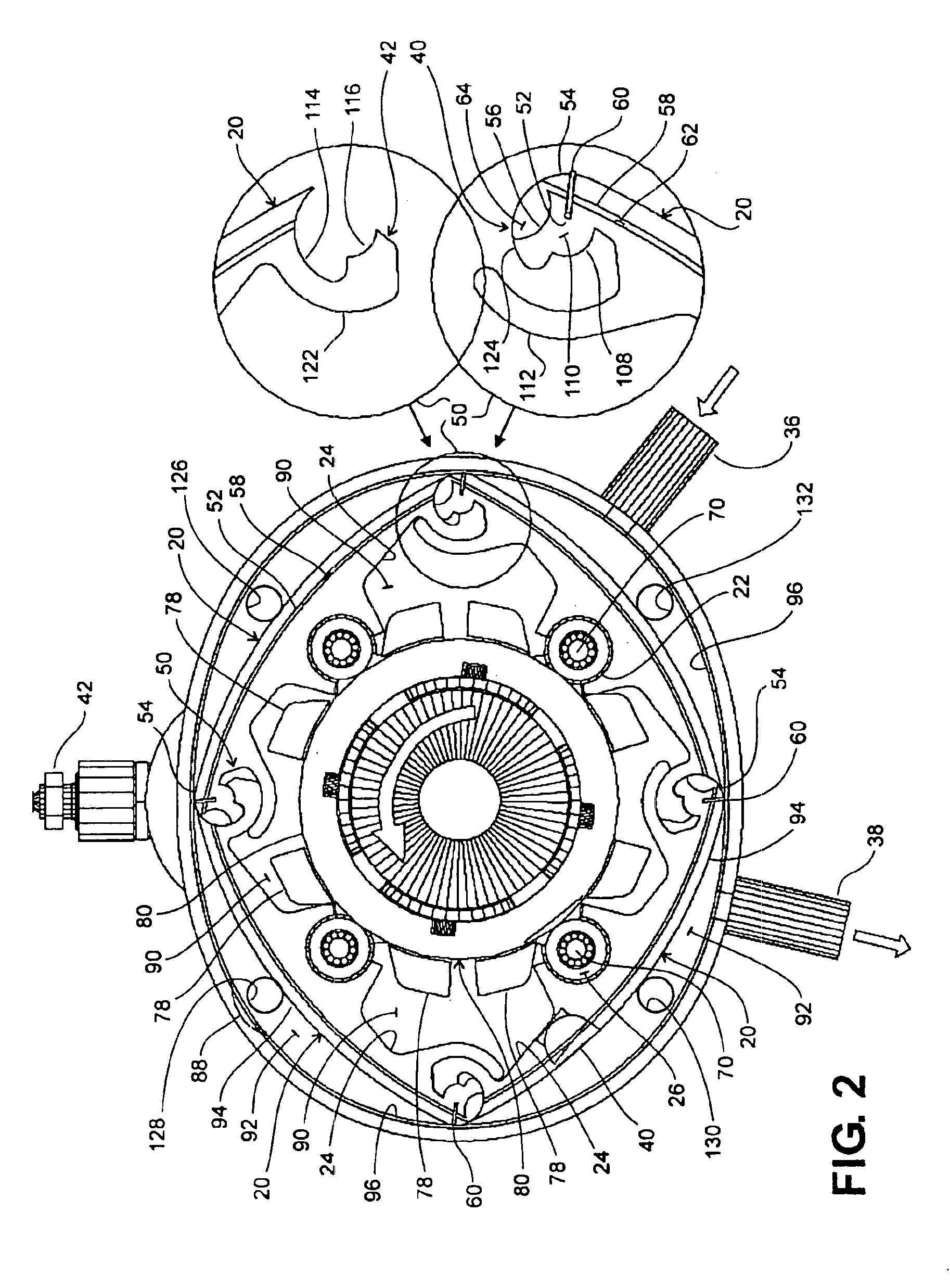 Quasiturbine (Qurbine) rotor with central annular support and ventilation