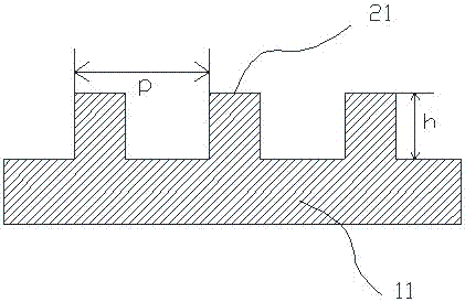 Visible light broadband absorption structure and preparation method thereof