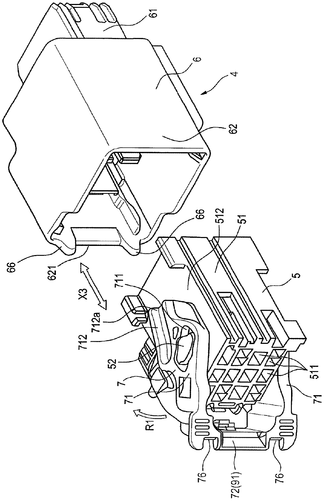 connector with lever