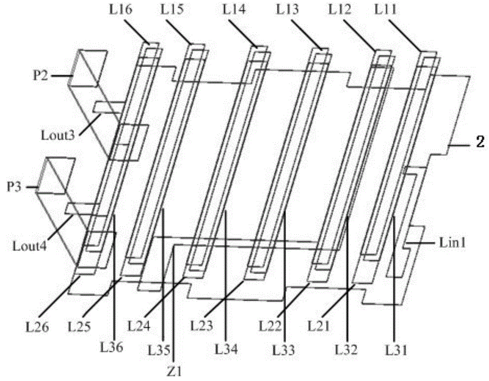 Microwave millimeter wave self-loading multi-orthogonal filter capable of inverting phase