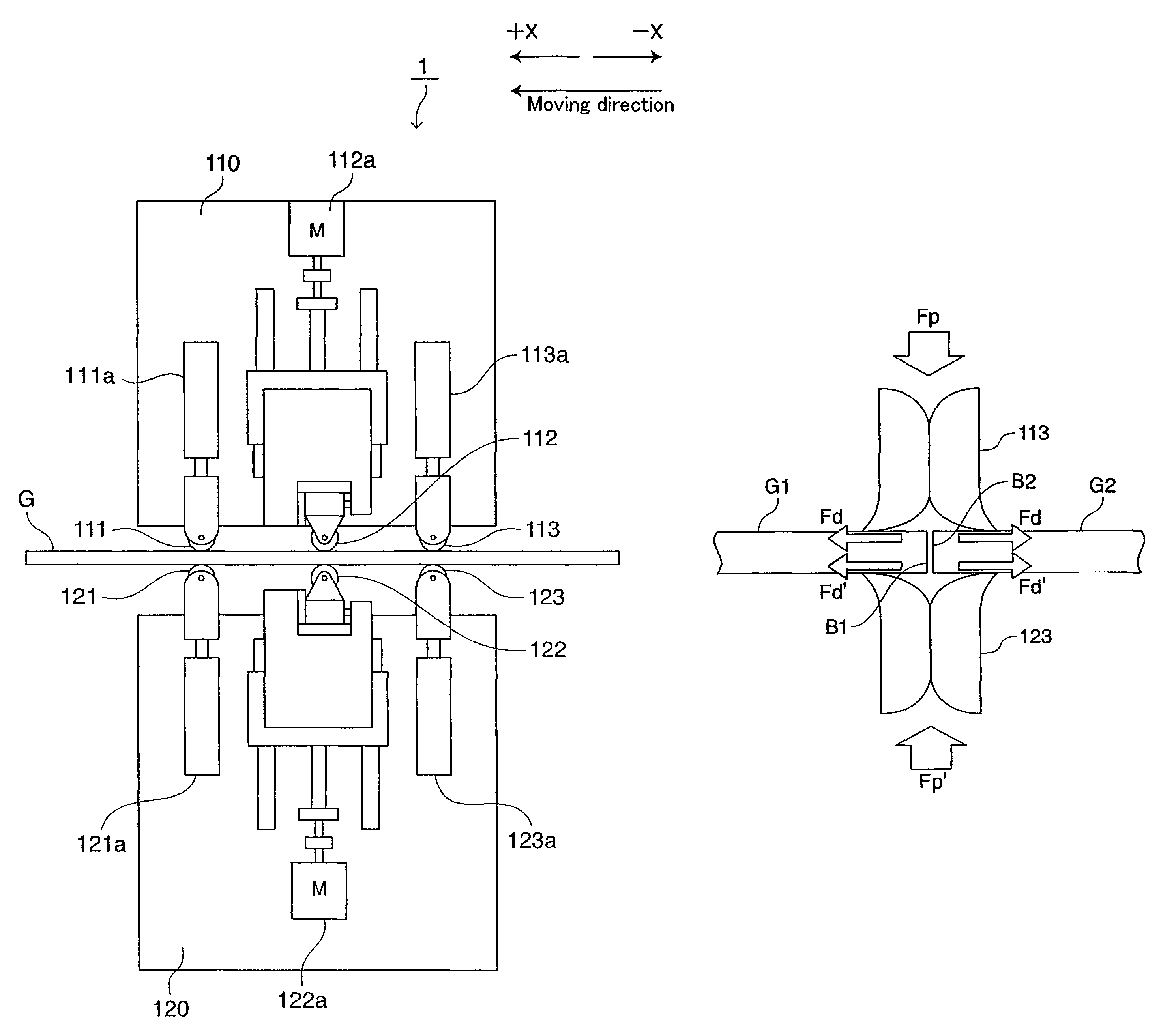 Device and method for cutting off substrate of fragile material