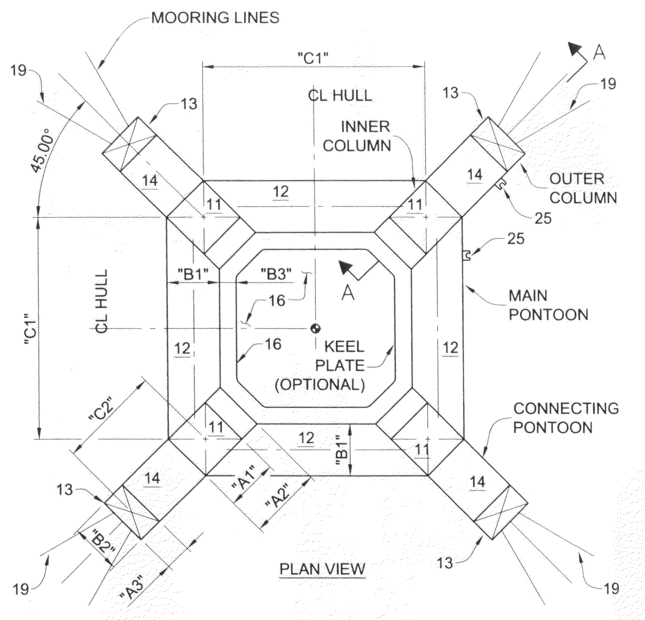 Dual Column Semisubmersible for Offshore Application