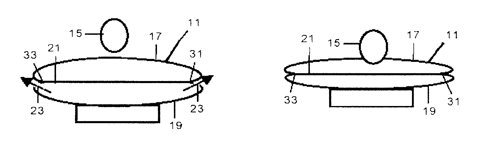 Adaptive airbag with a tension retension band that shapes bag areas into a V