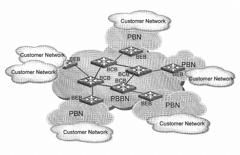 Method and device for carrier backbone bridge pbb traffic forwarding