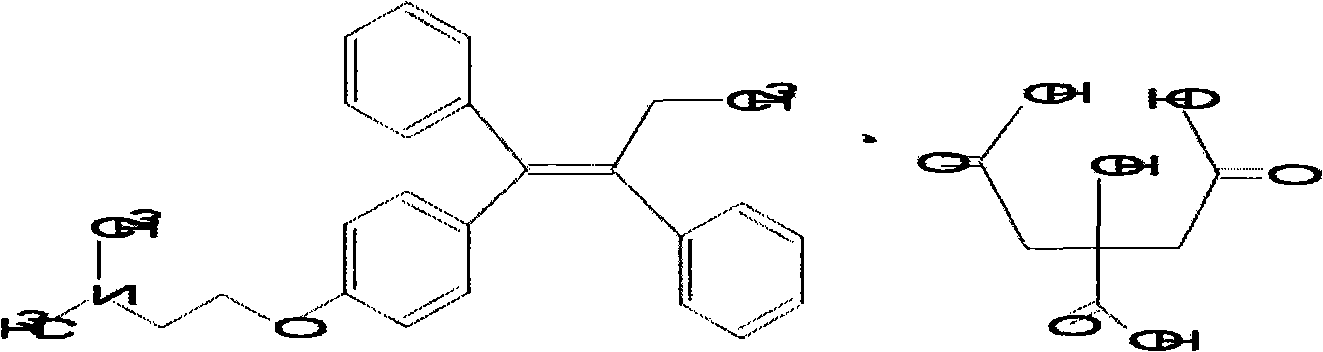 Acidum citricum nolvadex capsule and preparation method thereof