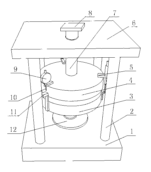 Pressure contact type spring pressure test device