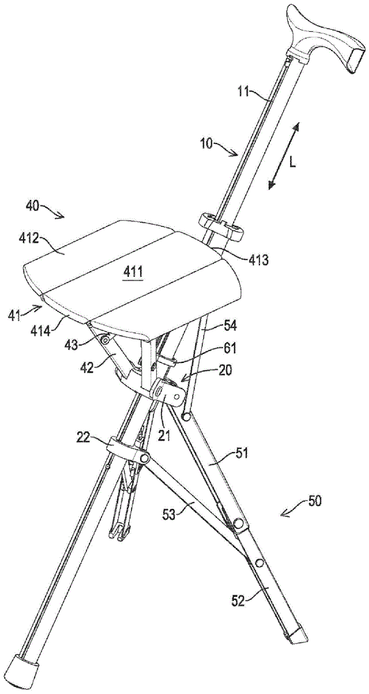 Joint locking device and crutch chair provided with joint locking device