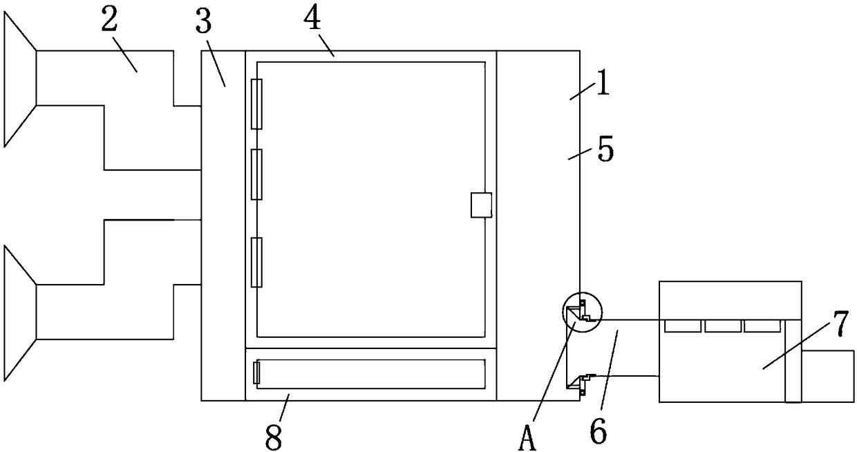 High-efficiency waste gas treatment device of wooden furniture processing spray booth