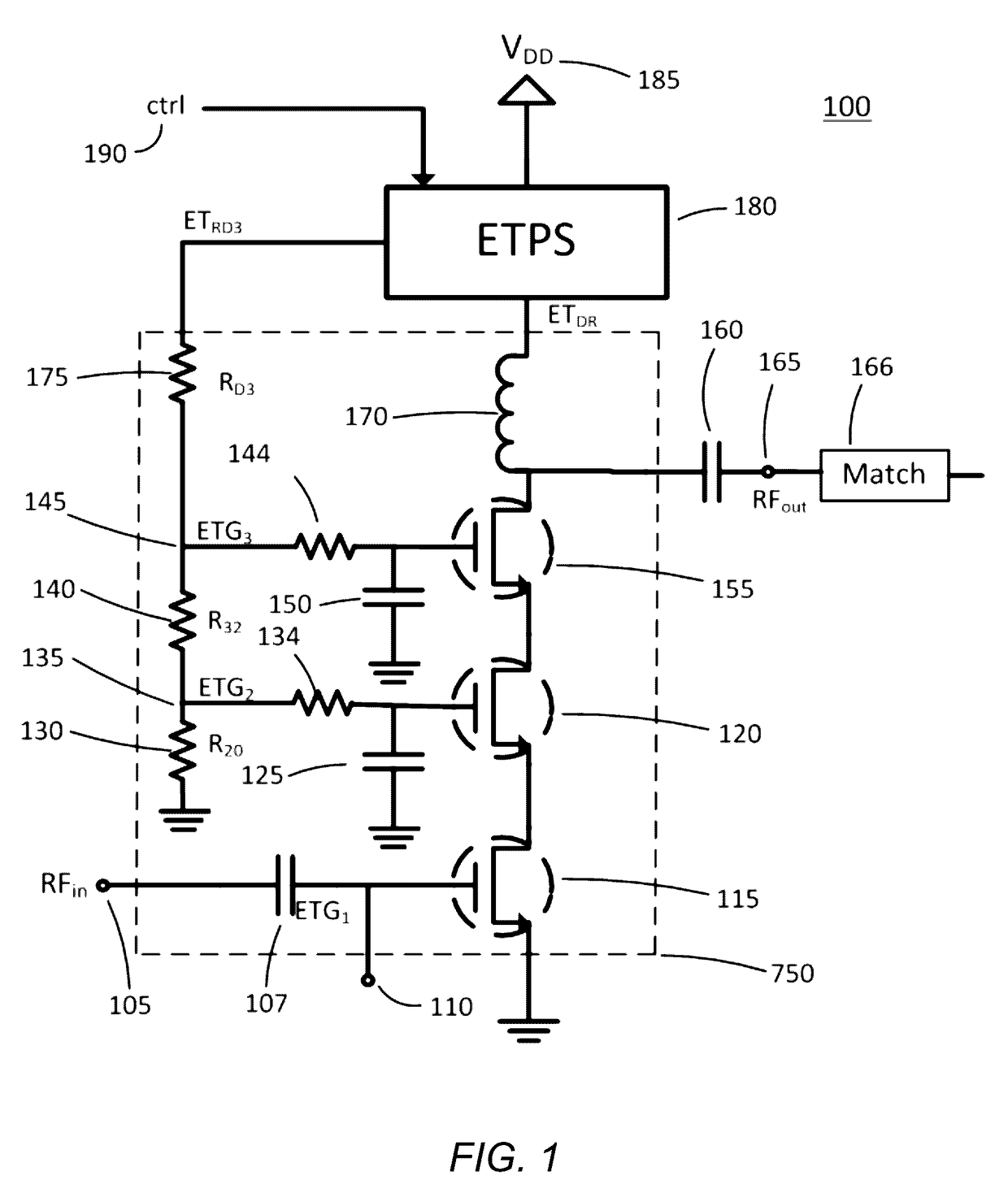 Bias Control for Stacked Transistor Configuration