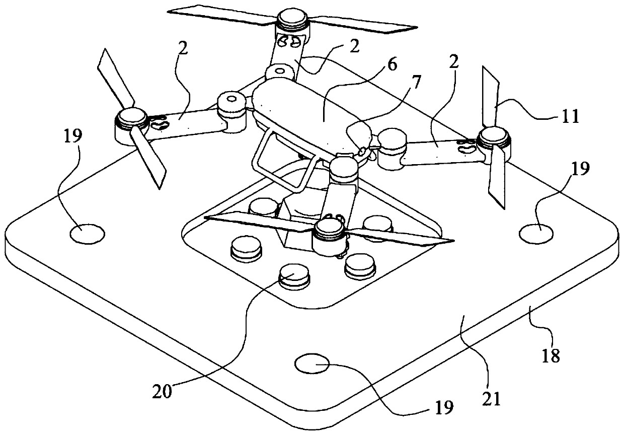 Vehicle-mounted multi-rotor unmanned aerial vehicle charger