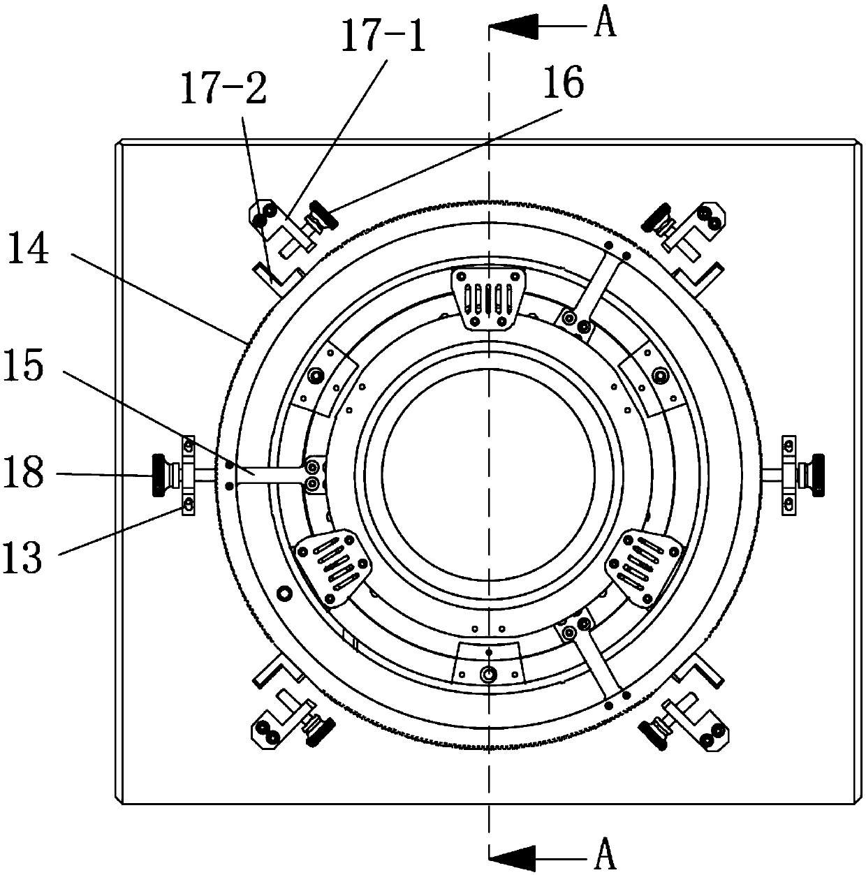 High-precision eccentricity eliminating focusing mechanism suitable for universal optical system