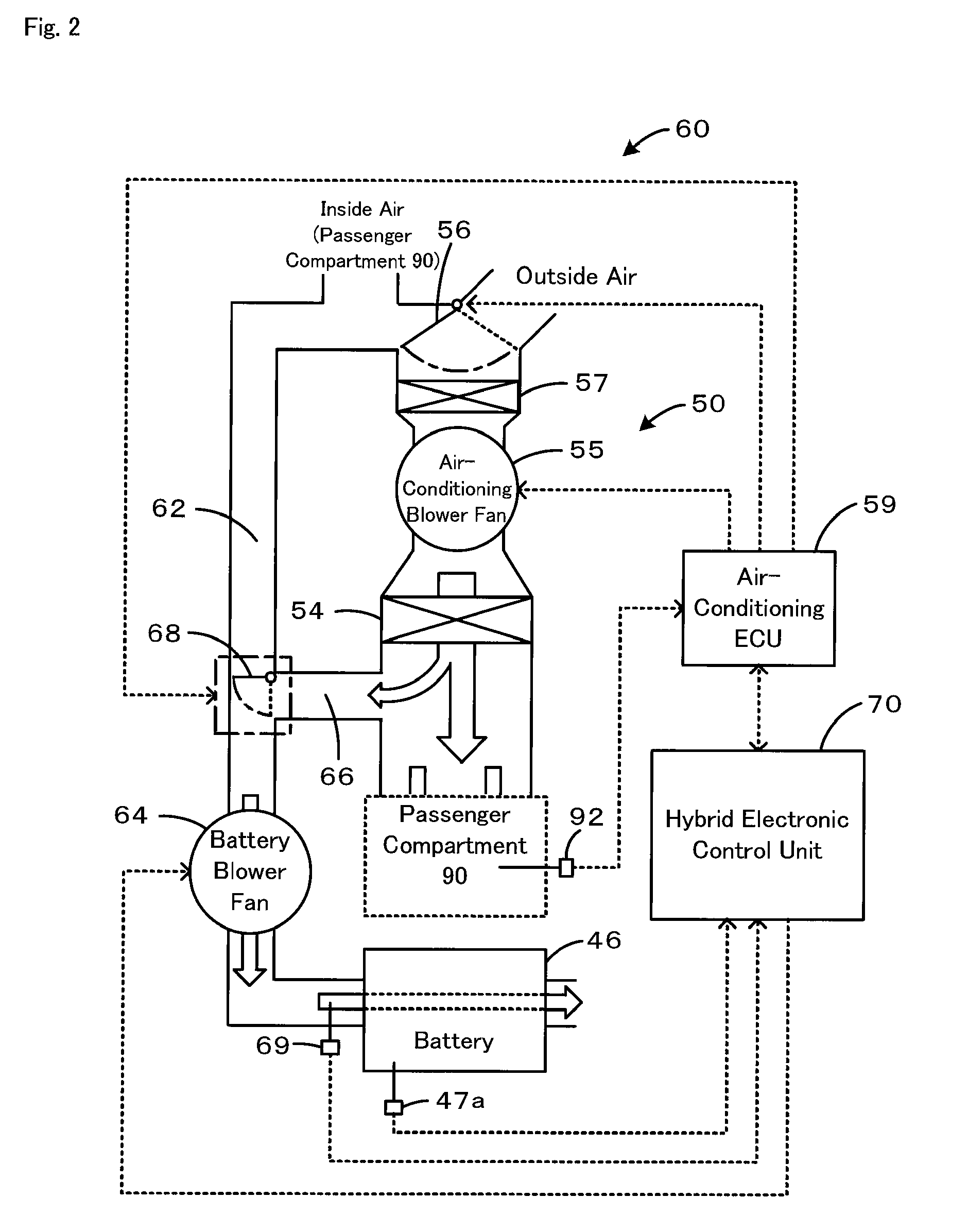 Cooling system, motor vehicle equipped with cooling system, and control method of cooling system