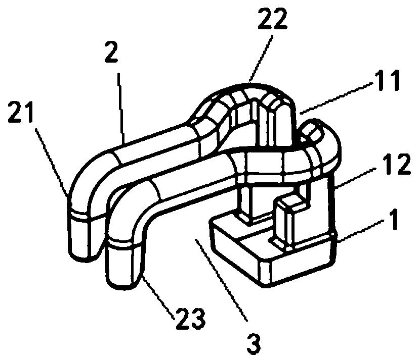 Clamping device for fixing connector