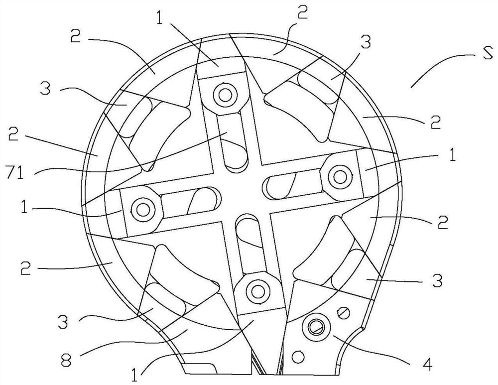 Shrinkage mold core structure capable of horizontally shrinking and free of material shortage on edge