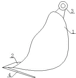 Spreading and cutting type digging bucket