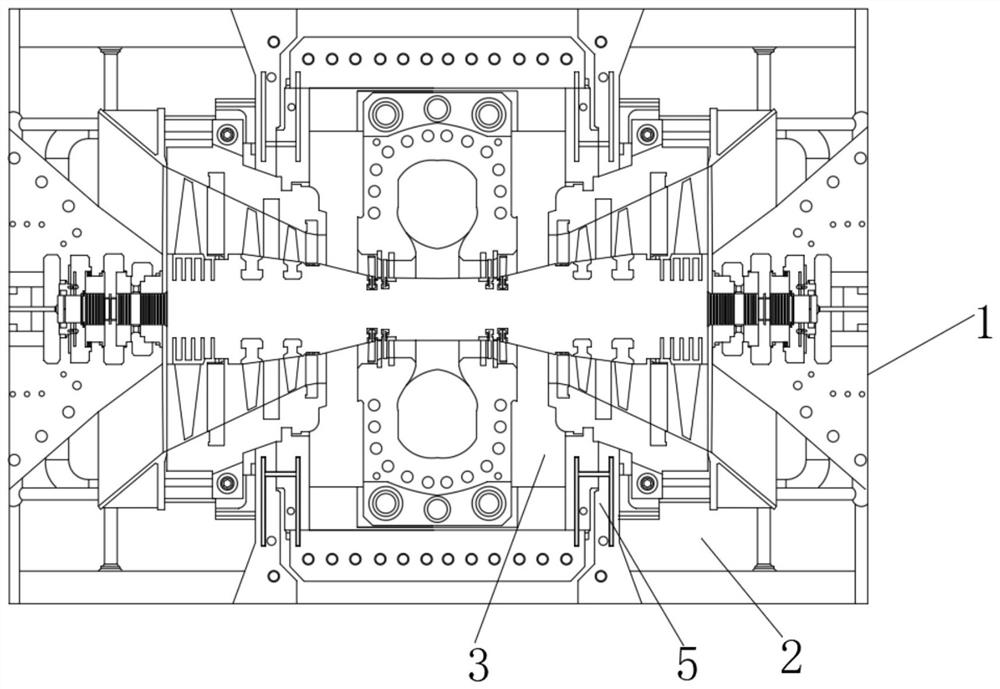 H-shaped sealing device for split of small steam turbine of water feeding pump of thermal power plant