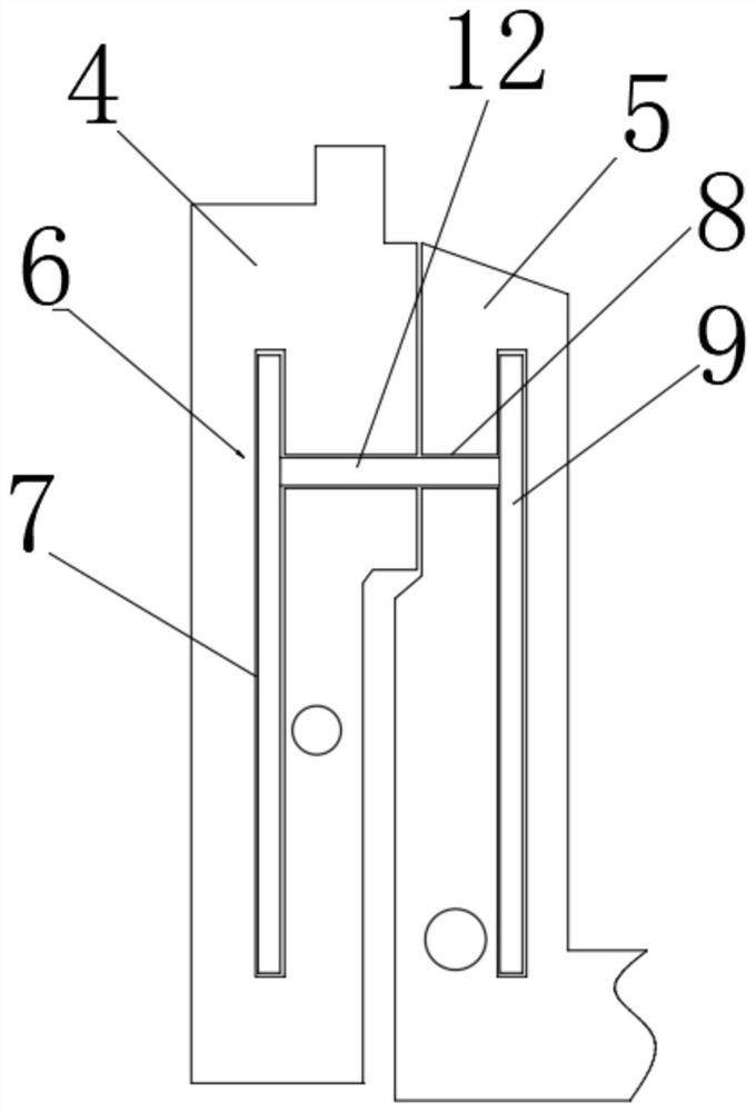 H-shaped sealing device for split of small steam turbine of water feeding pump of thermal power plant