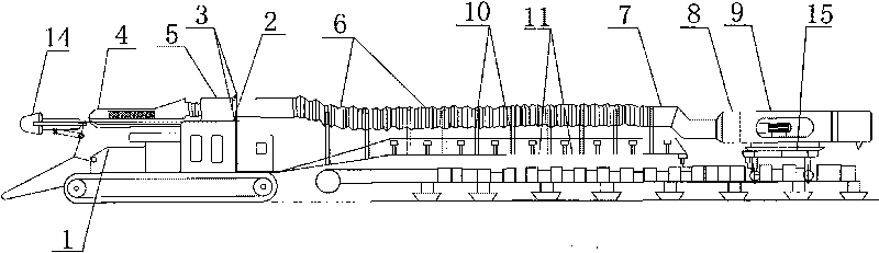 Air curtain sealing dedusting system on fully-mechanized excavating face