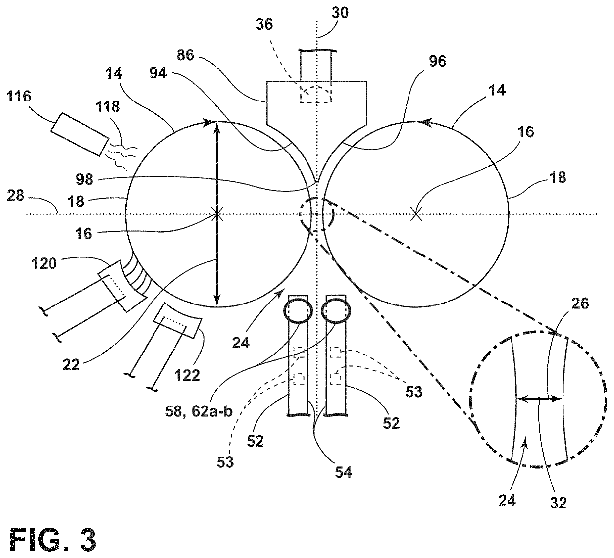 Apparatus for, and method of, roll forming sheets of high refractive index glass