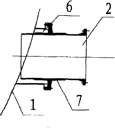 Circulating slurry sprinkling device for desulfurization of flue gas