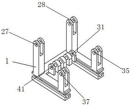 Simple high-load wood forklift with multi-unit connection rod driving function