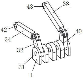 Simple high-load wood forklift with multi-unit connection rod driving function